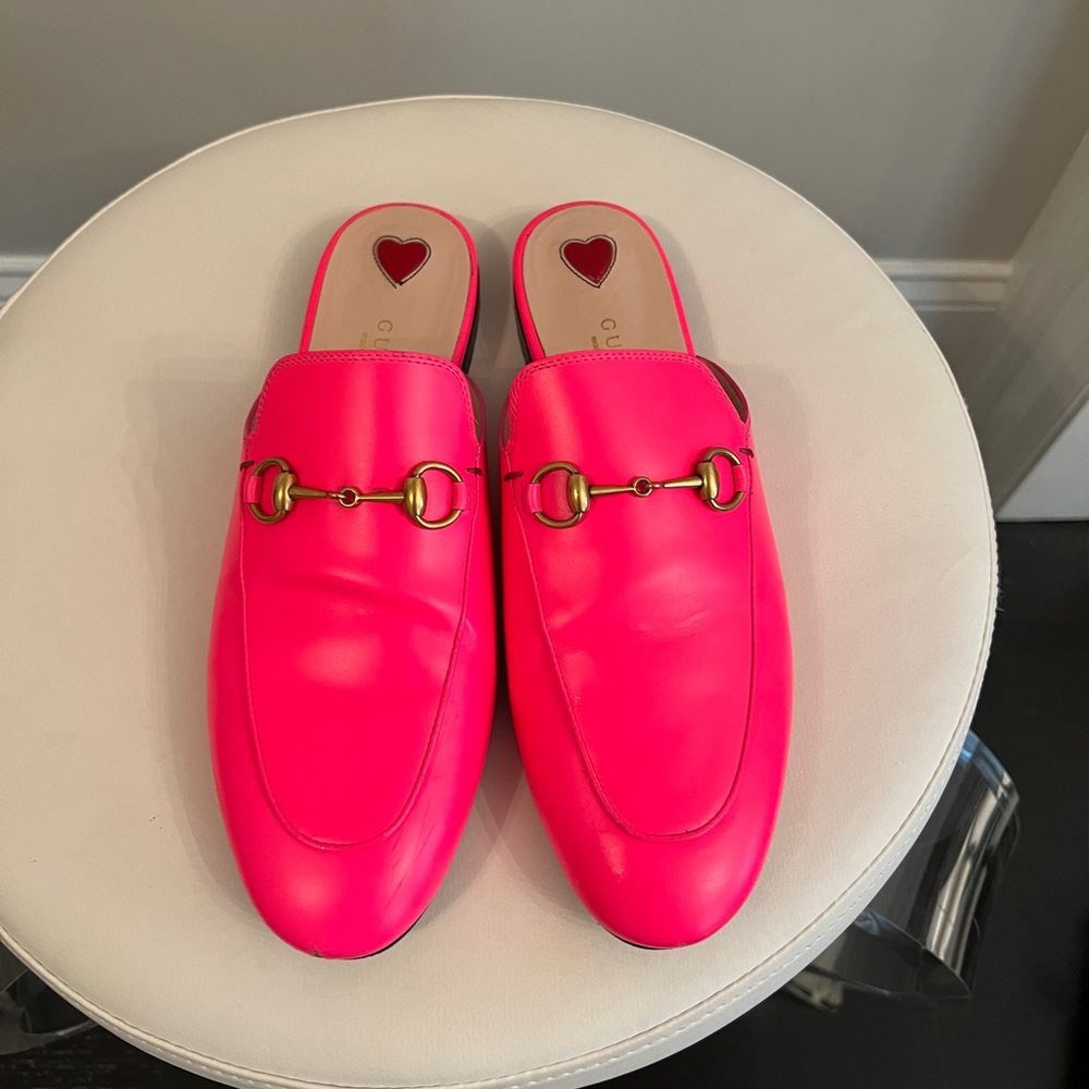 100% AUTHENTIC GUCCI PINK PRINCETON MULES